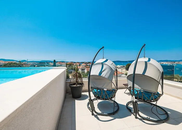 Apartamento Penthouse Croatiendream With 3 Bedrooms, Pool And Sea View